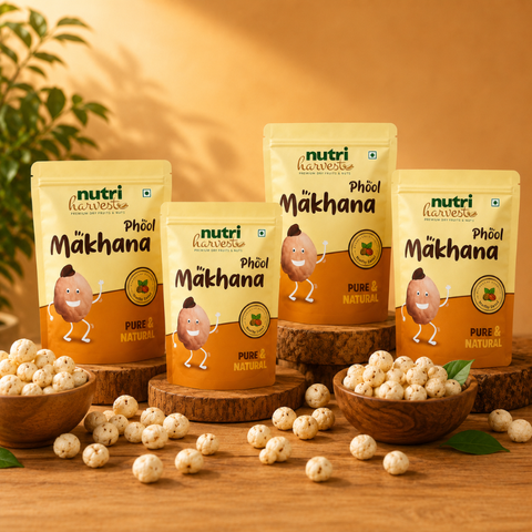 Nutri Harvest Phool Makhana Pack of 4 Combo.