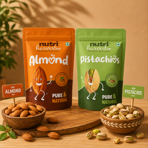 Nutri Harvest Almond Pistachio pack of 2 Combo