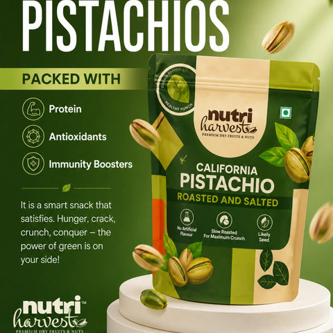 Nutri Harvest Premium California Roasted & Salted Whole Pistachios