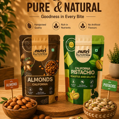 Nutri Harvest Almond Pistachio pack of 2 Combo