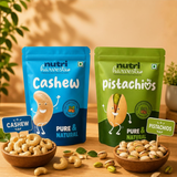Nutri Harvest Whole Cashew Nuts and Pistachios Combo