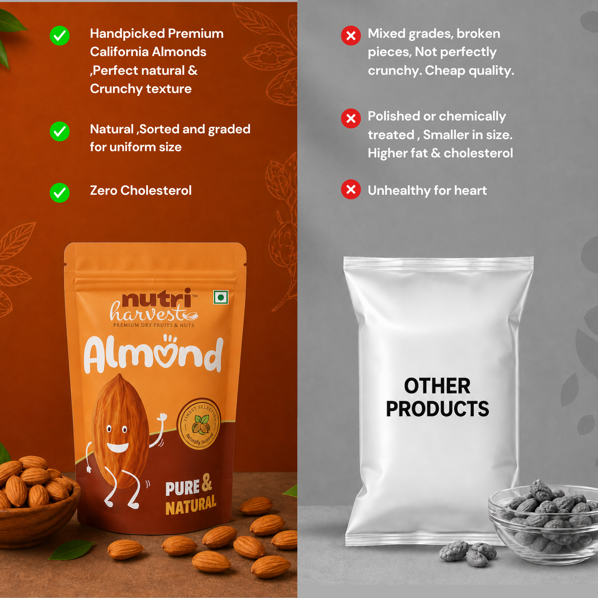 Nutri Harvest Premium California Almonds