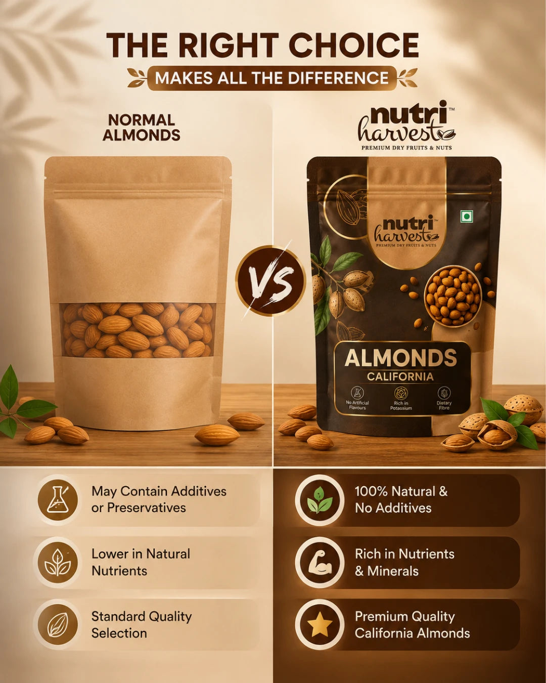 Nutri Harvest Premium California Almonds