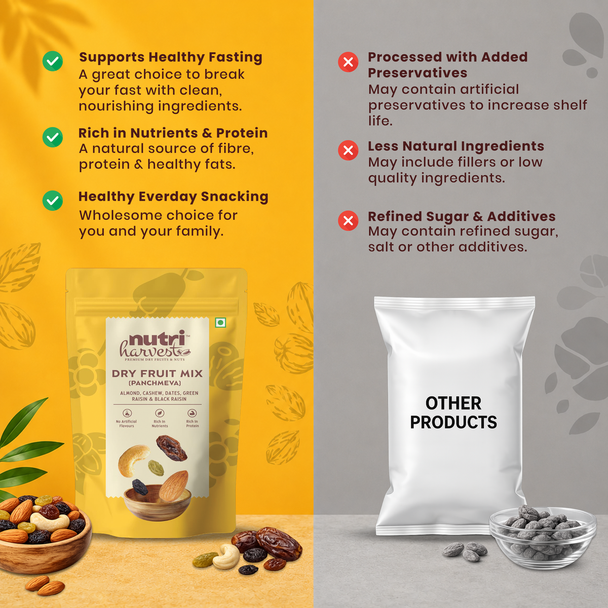 Nutri Harvest Dry Fruit Mix Panchmewa (V)