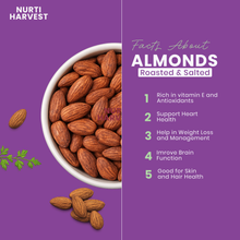 Load image into Gallery viewer, Nutri Harvest Roasted &amp; Salted Almond and Cashew Nuts (W-240) Pack of 4 Combo.
