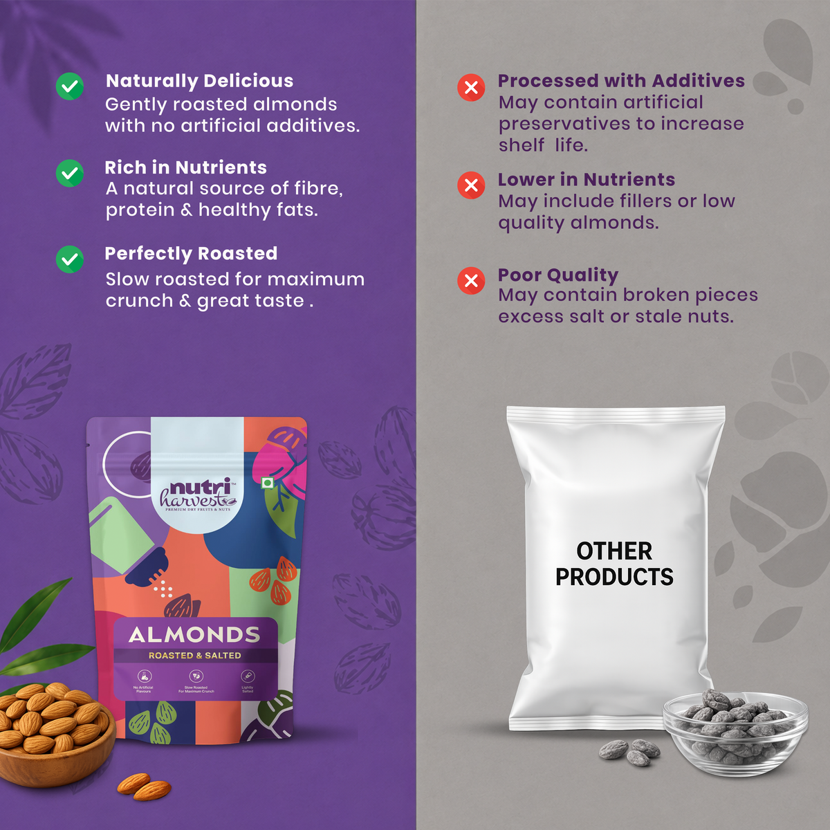 Nutri Harvest Roasted & Salted Almonds
