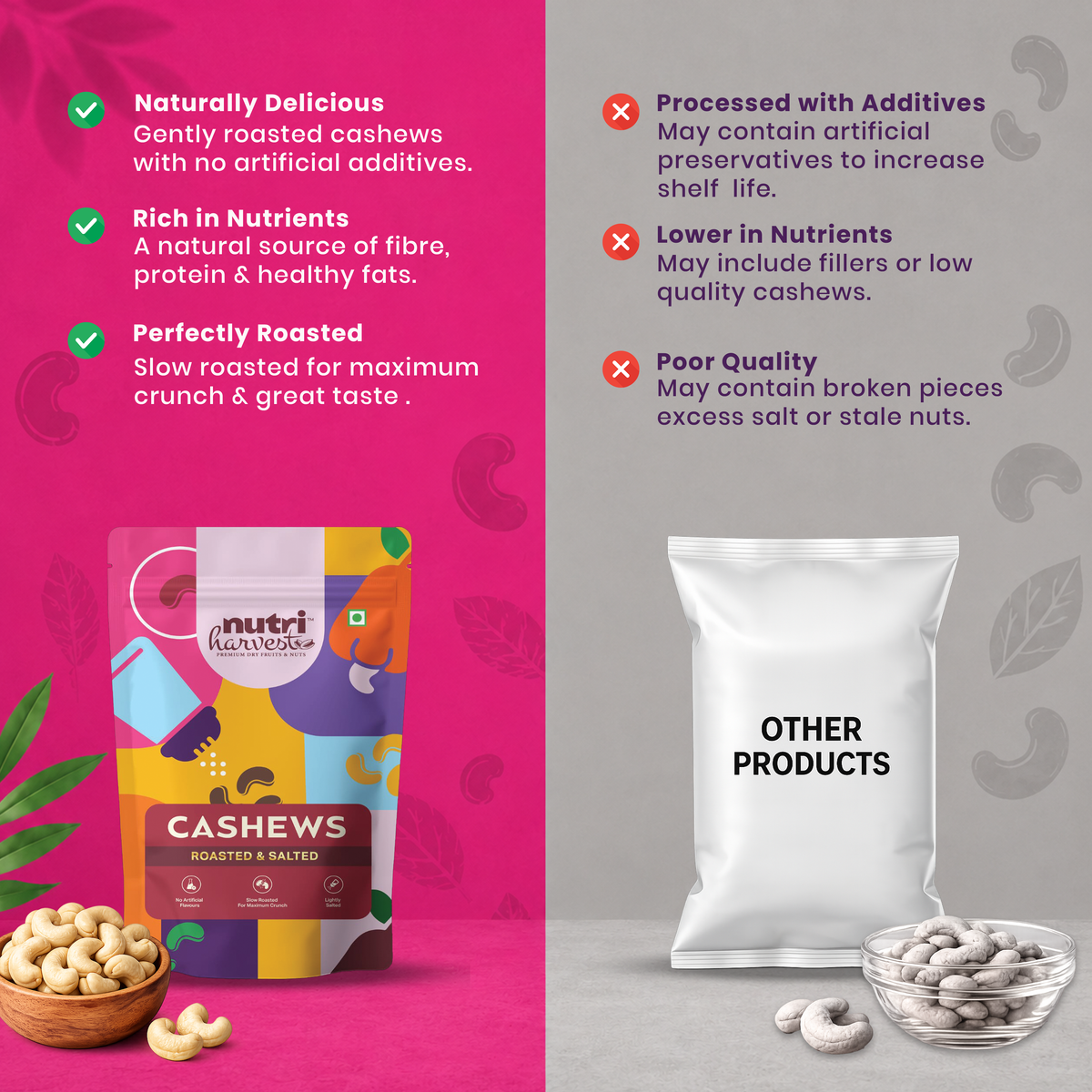 Nutri Harvest Roasted & Salted Cashew (W240)